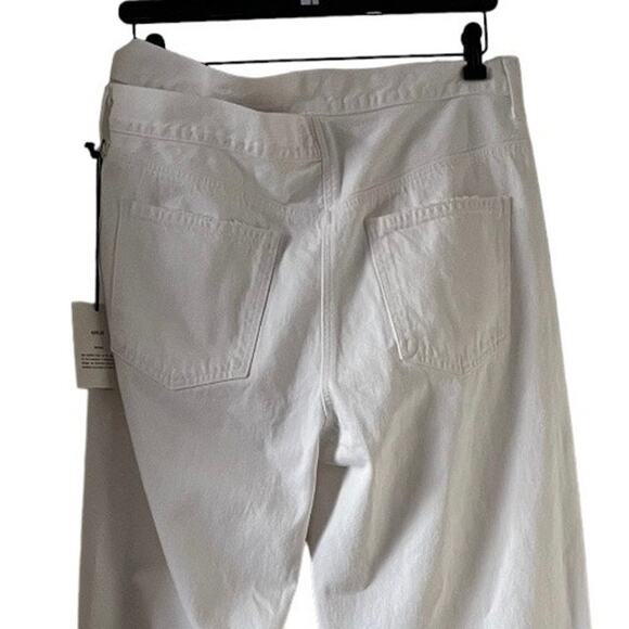 Agolde Broken Waistband Jeans In Milkshake White Size 32 - Picture 7 of 14